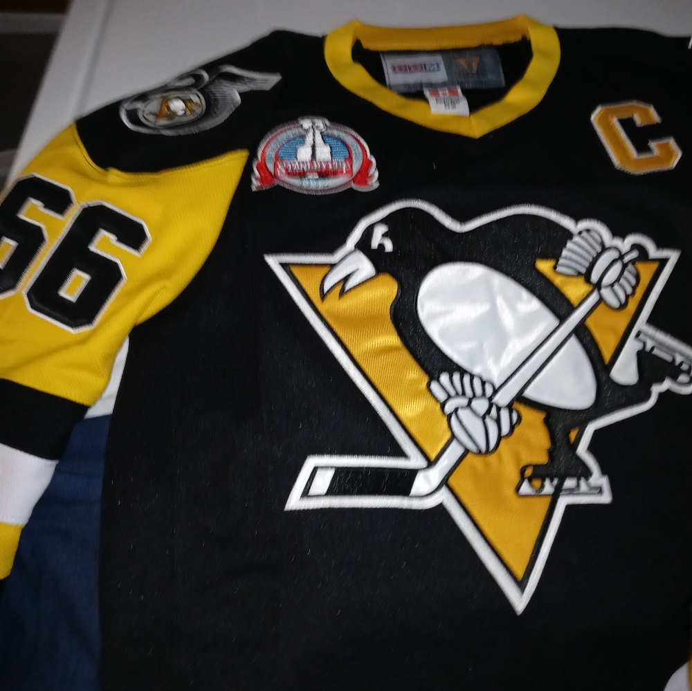 (Free Shipping)Mario lemieux .1992 Stanley cup final. champion.size L - Picture 5 of 9